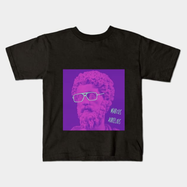 MARCUS AURELIUS Kids T-Shirt by PHILOSOPHY SWAGS